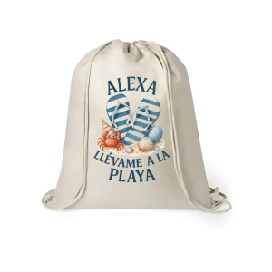 Mochila de yute Alexa llévame a casa