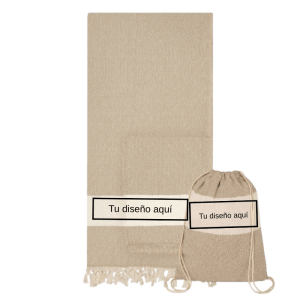 (Personalizable) Toalla mochila suave de algodón ecológico 90×180 cm